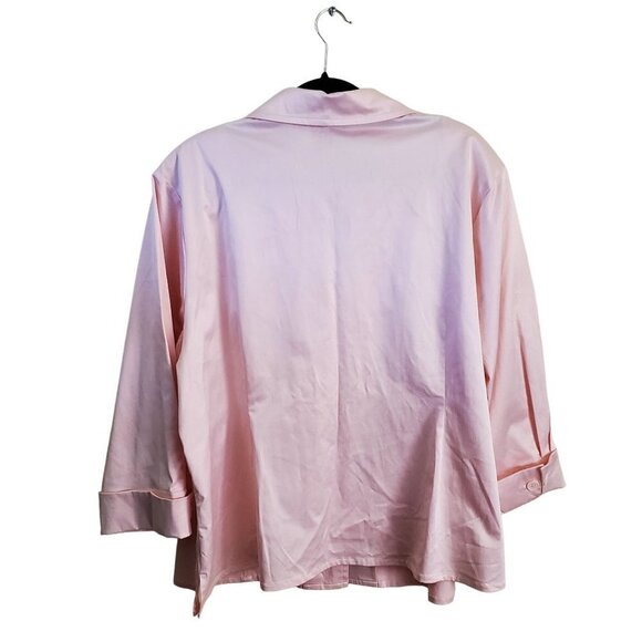 Linea By Louis Dell'Olio Blush Pink Wing Collar Swing Topper Size 3X - Picture 2 of 9